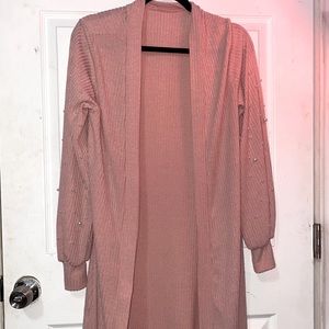 Pink Sweater With Pearls